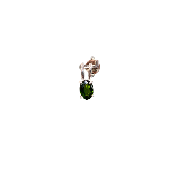 PENDENTIF DIOPSIDE CHROME - PETIT MODELE - OVALE