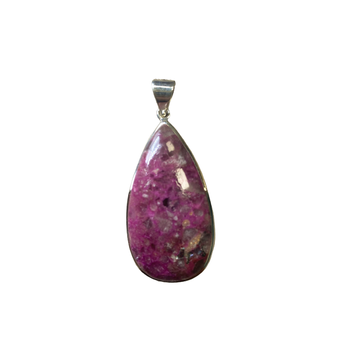 PENDENTIF COBALTOCALCITE CABOCHON