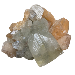 APOPHYLLITE BLANCHE ET STILBITE - AMAS