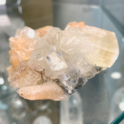 APOPHYLLITE BLANCHE ET STILBITE - AMAS