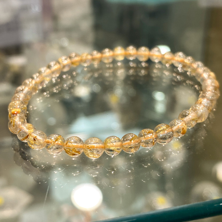 BRACELET CRISTAL / QUARTZ RUTILE 4 MM