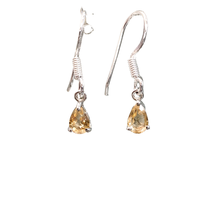 BOUCLES CITRINE FACETTEES