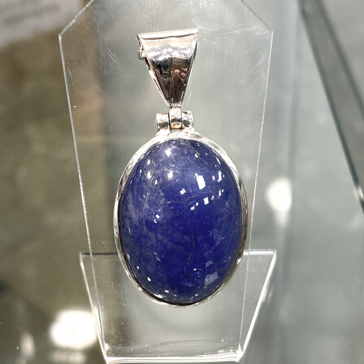 PENDENTIF TANZANITE CABOCHON - PIECE EXCEPTIONNELLE