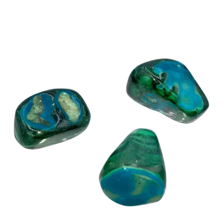 CHRYSOCOLLE MALACHITE ROULEE