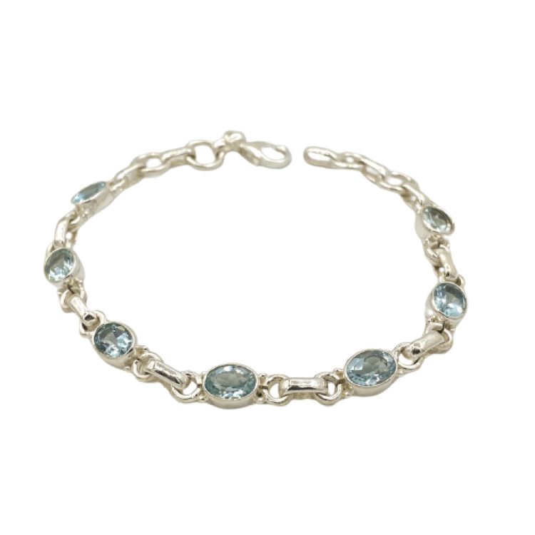 BRACELET TOPAZE BLEUE