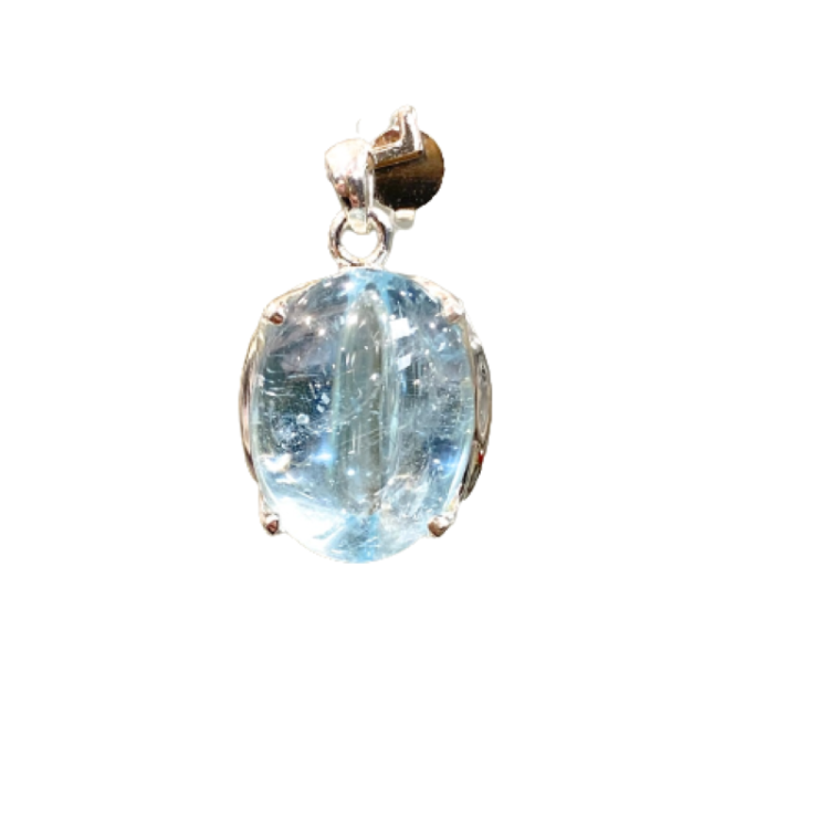 PENDENTIF TOPAZE BLEUE - PIECE EXCEPTIONNELLE